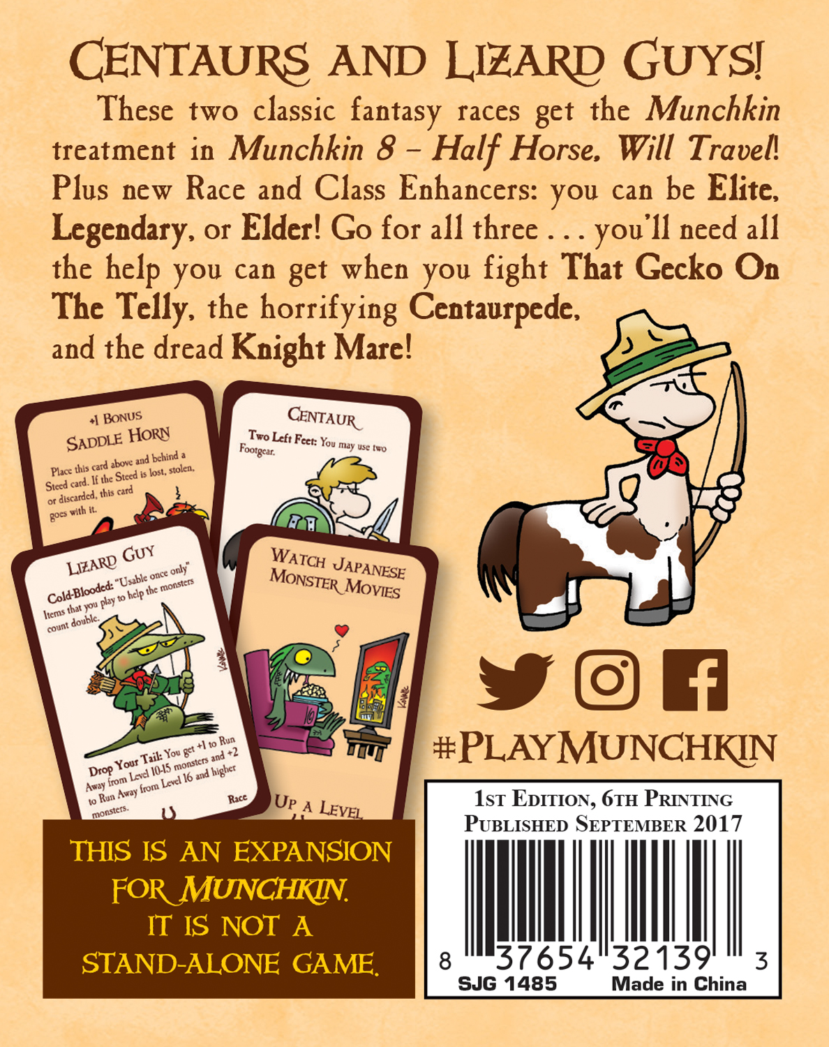 Munchkin : 8 Half Horse, Will Travel Expansion